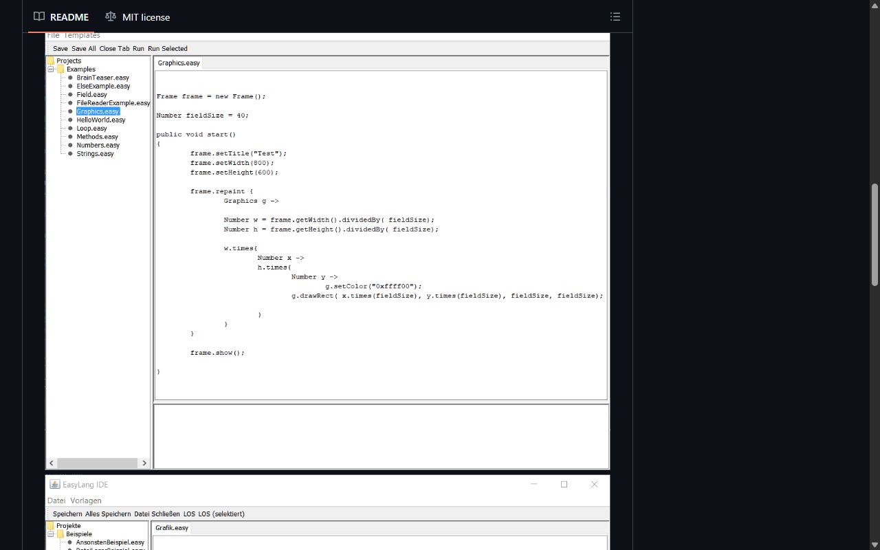 EasyLang programming language and IDE