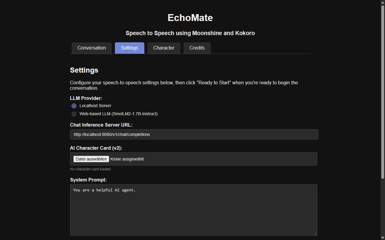 EchoMate speech to speech with VAD