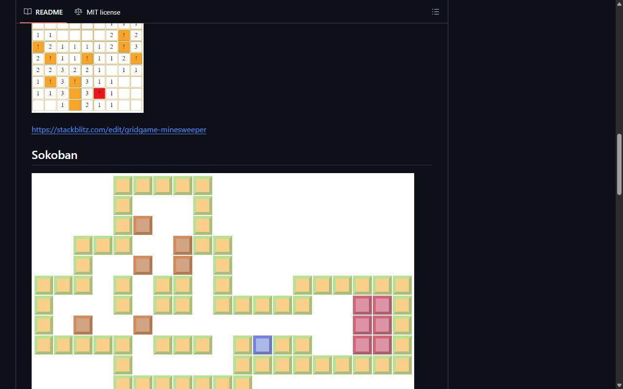 GridGame TypeScript grid game library